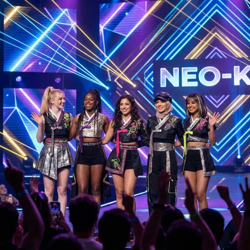 Coordinated Black and Silver Stage Outfits, Cropped Tops Coordinated Black and Silver Stage Outfits, Cropped Tops — Pop Concert Outfits 2027