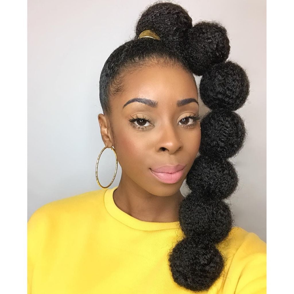 Thick Coily Bubble Ponytail Effect Thick Coily Bubble Ponytail Effect — Puff Ponytail 2027