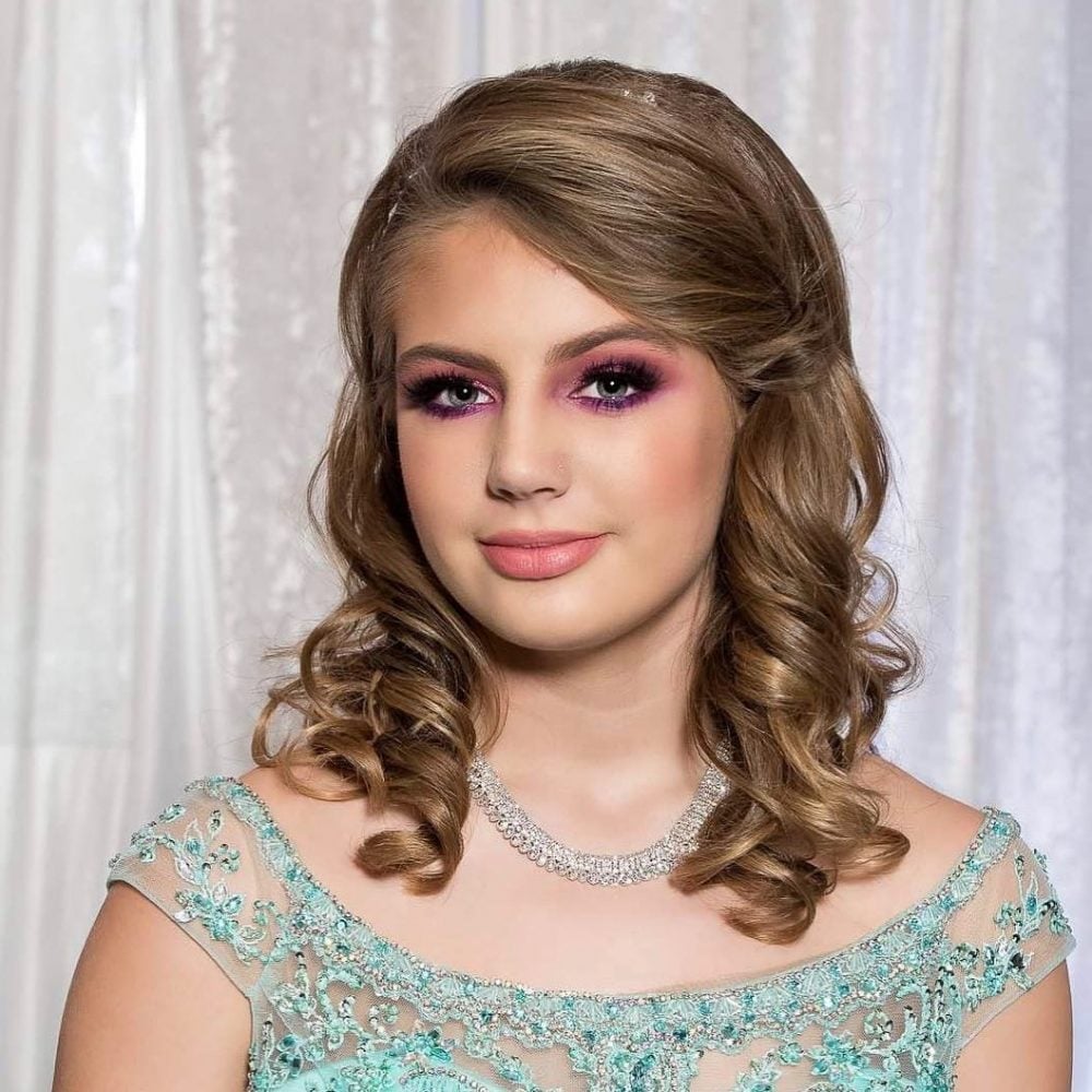 Honey Blonde Swept Curl Updo Honey Blonde Swept Curl Updo — Quick Quinceanera Hairstyles 2027