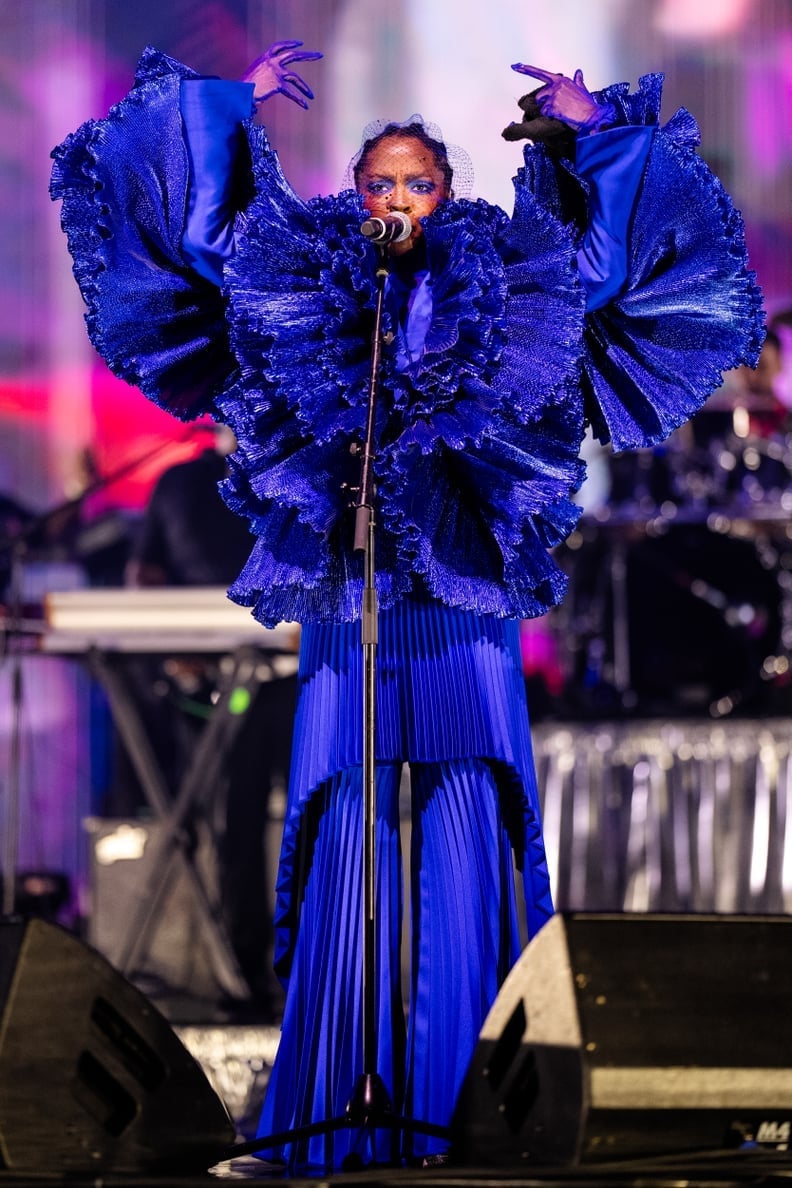 Ruffled Satin Top and Pleated Skirt Ruffled Satin Top and Pleated Skirt — Rap Concert Outfits 2027