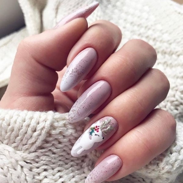 Medium Almond White Red Polka Dot Reindeer Nails Medium Almond White Red Polka Dot Reindeer Nails — Reindeer Nails 2026