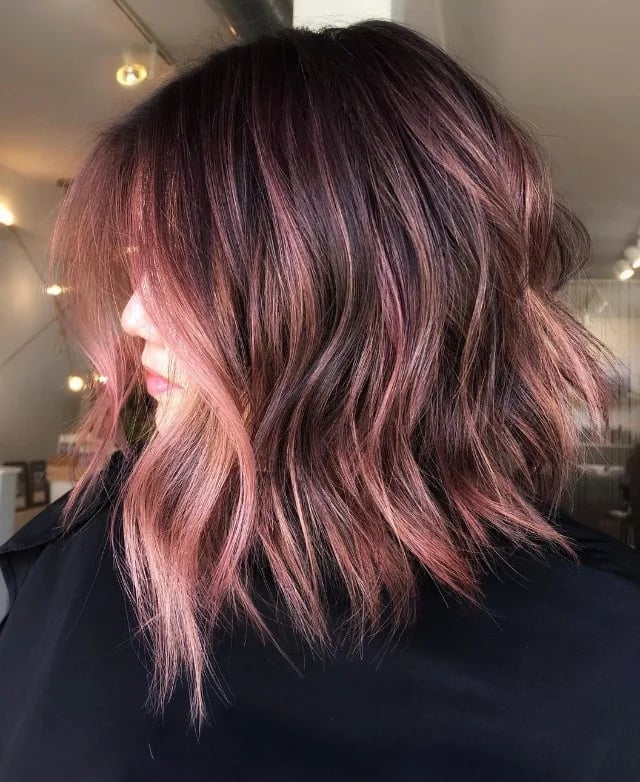 Thick Rose Gold Hair With Blonde Highlights — Rose Gold Hair 2027
