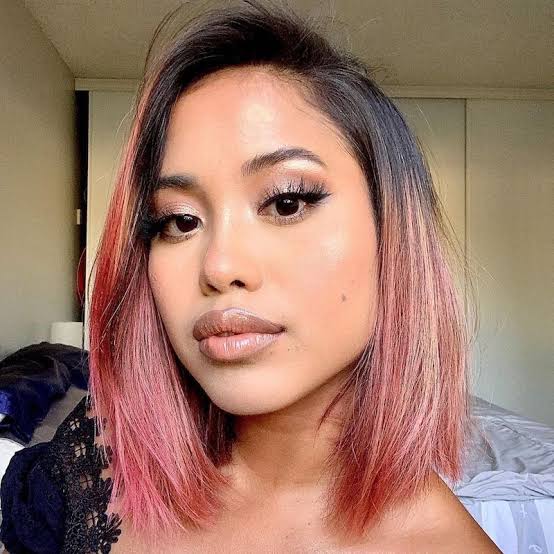 Rose Gold Bob With Dark Roots — Rose Gold Hair 2027