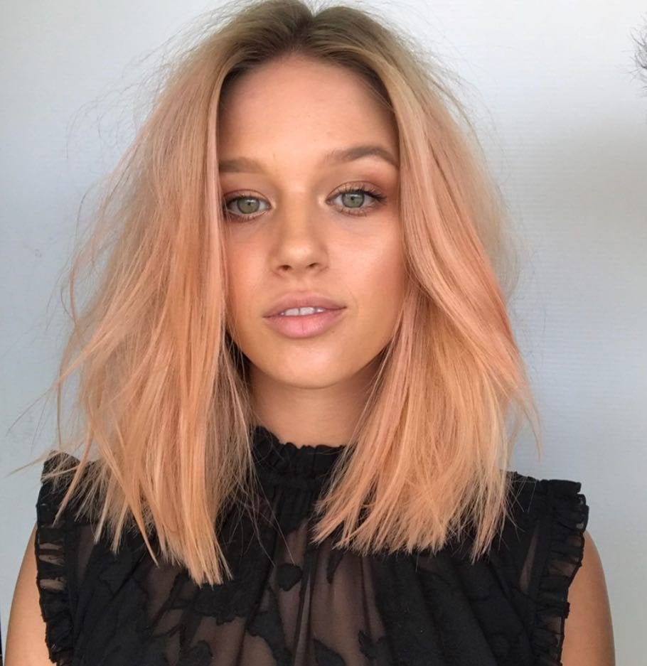 Air-Dried Rose Gold Blonde Bob — Rose Gold Hair 2027
