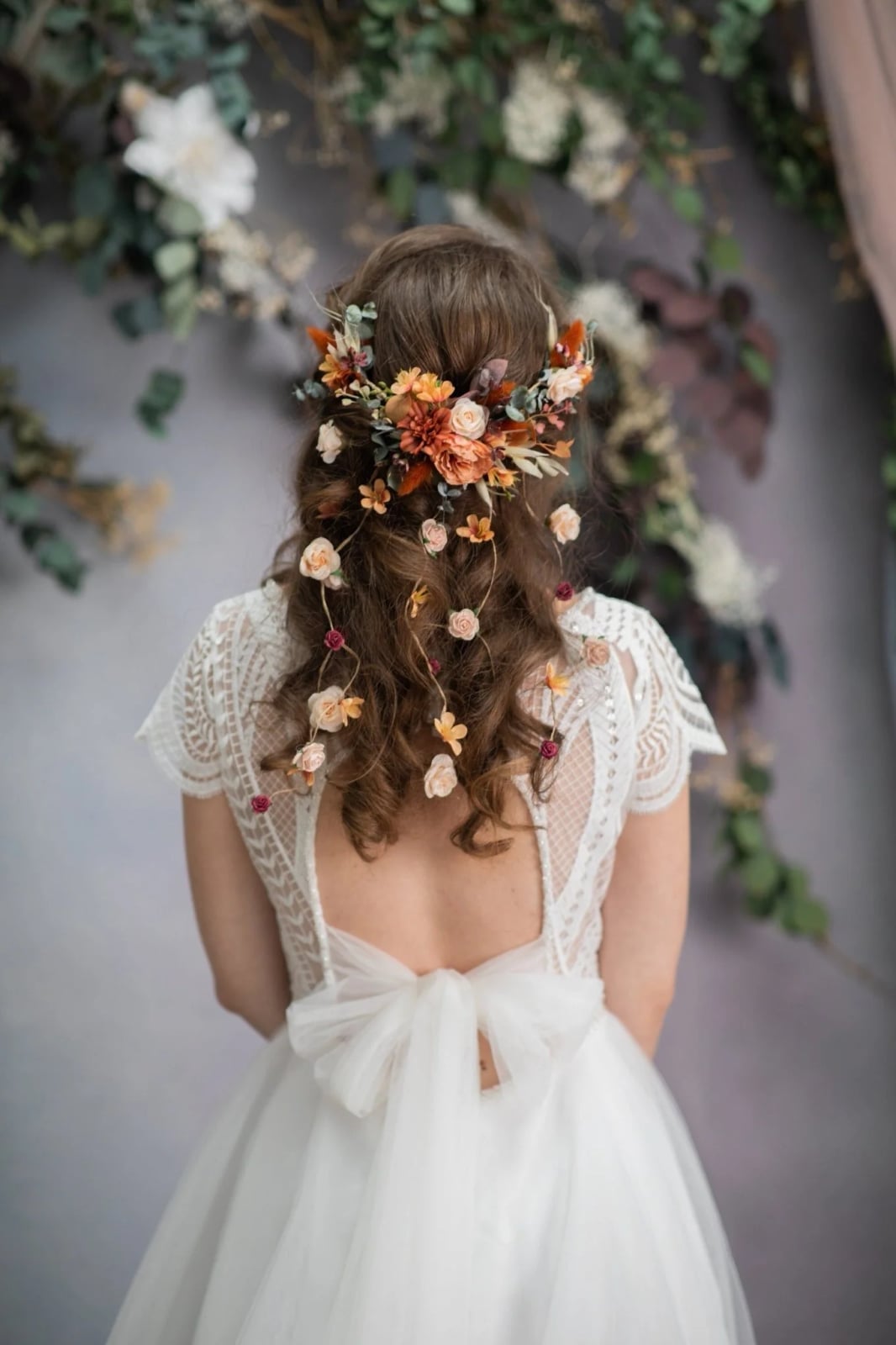 Mid-Back Brown Hair With Auburn Tones Half Up Half Down Mid-Back Brown Hair With Auburn Tones Half Up Half Down — Rustic Wedding Hairstyles 2027