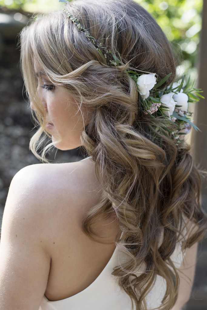 Mid-Back Honey Blonde Loose Waves With Braided Accents Mid-Back Honey Blonde Loose Waves With Braided Accents — Rustic Wedding Hairstyles 2027