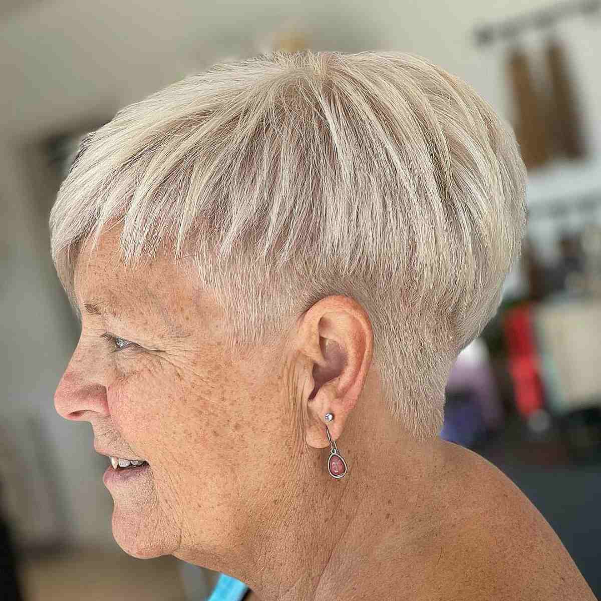 Platinum Pixie With Textured Fringe — Senior Picture Hairstyles 2027