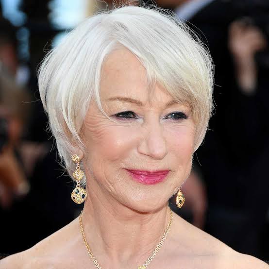White Layered Hair With Swept Bangs — Senior Picture Hairstyles 2027