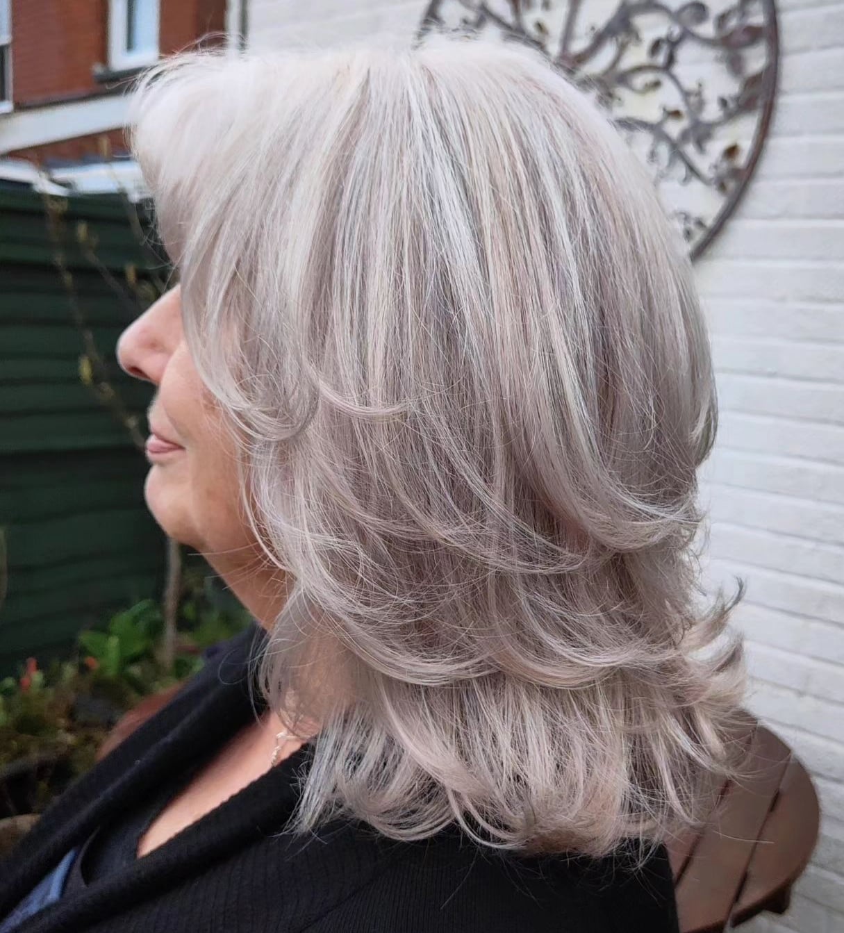 Silver Blonde Long Layers With Loose Waves — Senior Picture Hairstyles 2027