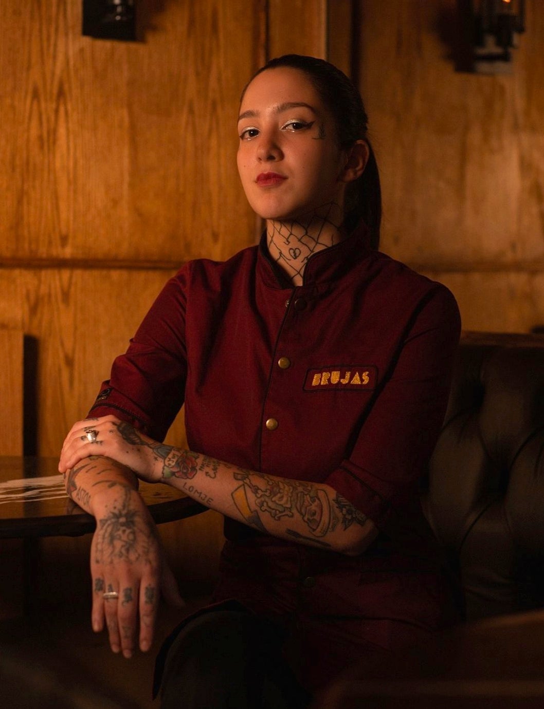 Maroon Collared Jacket With Gold Buttons And Patch Maroon Collared Jacket With Gold Buttons And Patch — Server Outfits 2027