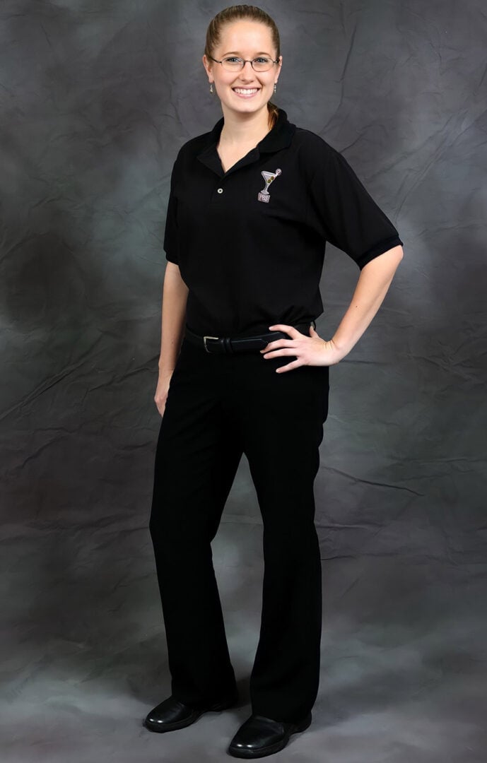 Black Polo Shirt With Flared Trousers Black Polo Shirt With Flared Trousers — Server Outfits 2027