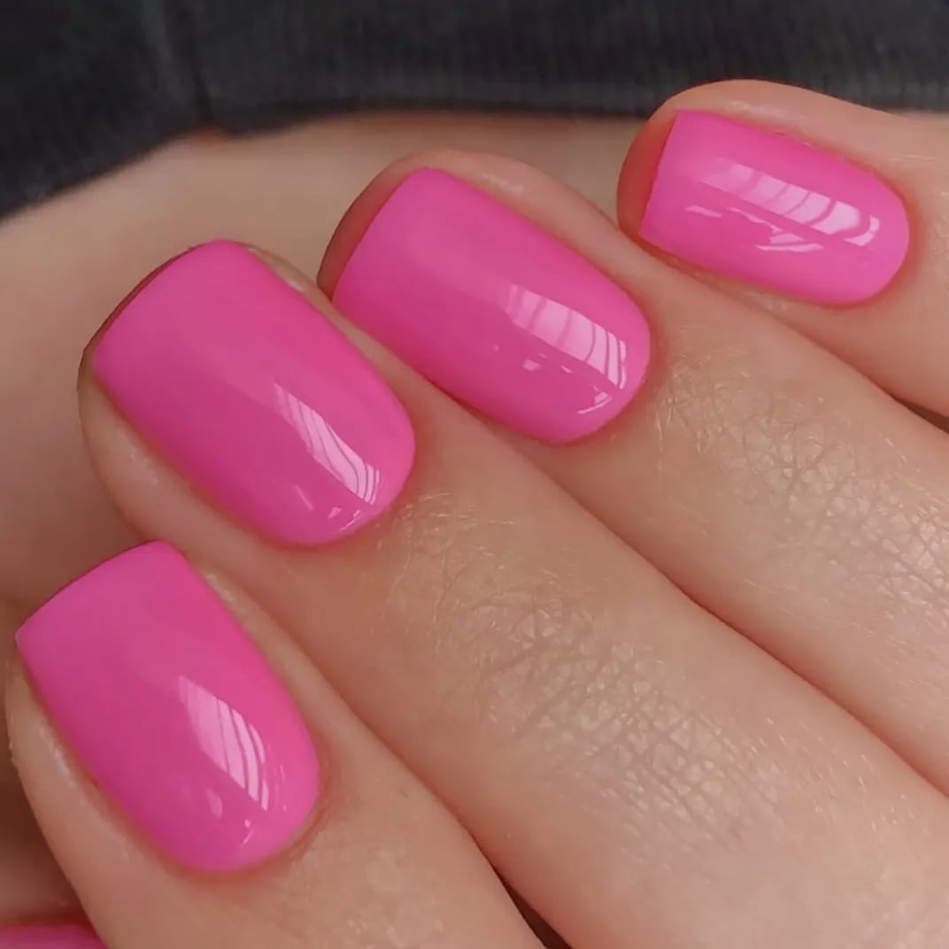 Bright Pink Short Square Nails Bright Pink Short Square Nails — Short Barbie Nails 2027