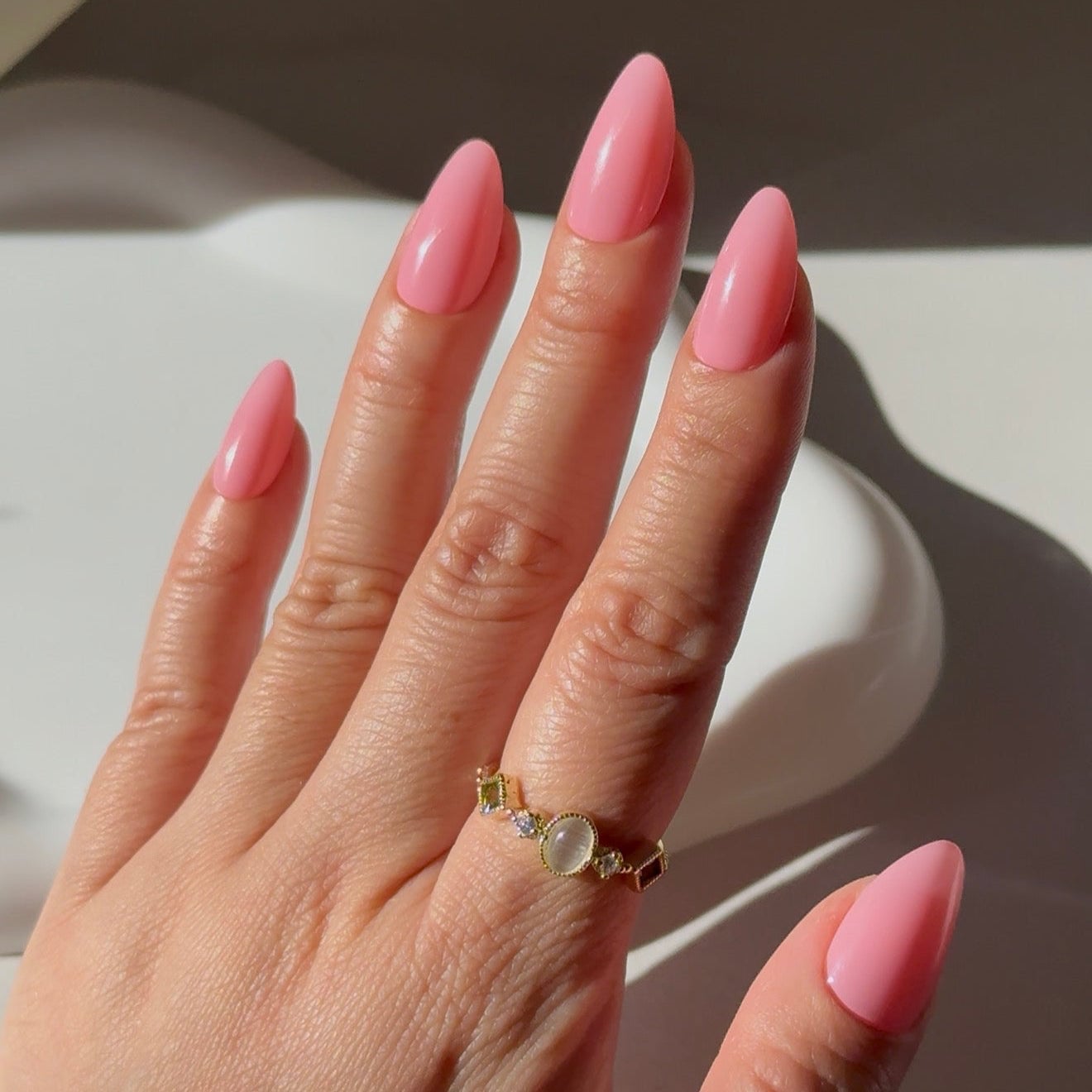 Vibrant Bright Pink Short Almond Nails Vibrant Bright Pink Short Almond Nails — Short Barbie Nails 2027