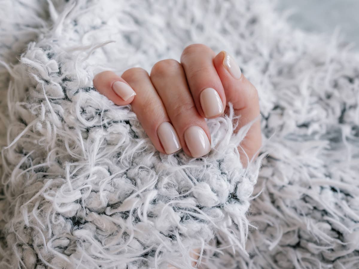 Milky Light Beige Soft Square Nails Milky Light Beige Soft Square Nails — Short Nails 2027 for Mature Hands