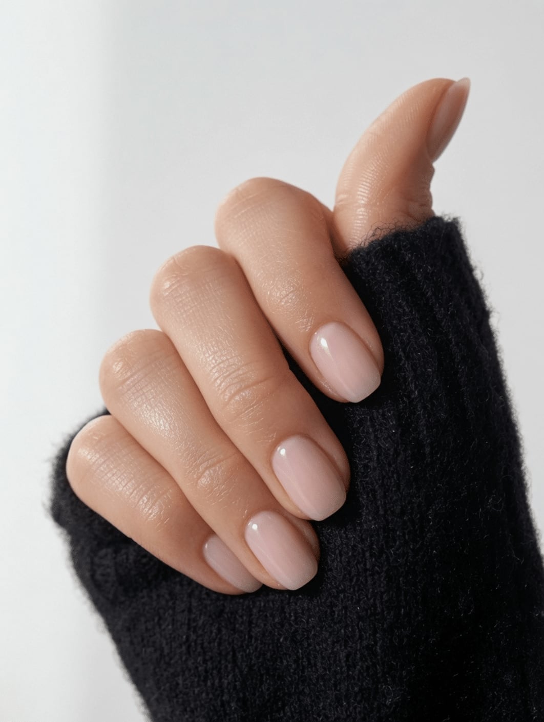 Sheer Natural Nude Short Soft Square Sheer Natural Nude Short Soft Square — Short Nails 2027 for Mature Hands