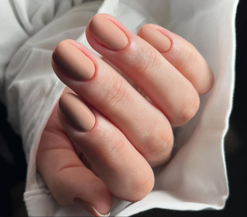 Matte Peach Short Oval Nails Matte Peach Short Oval Nails — Short Peach Nails 2027