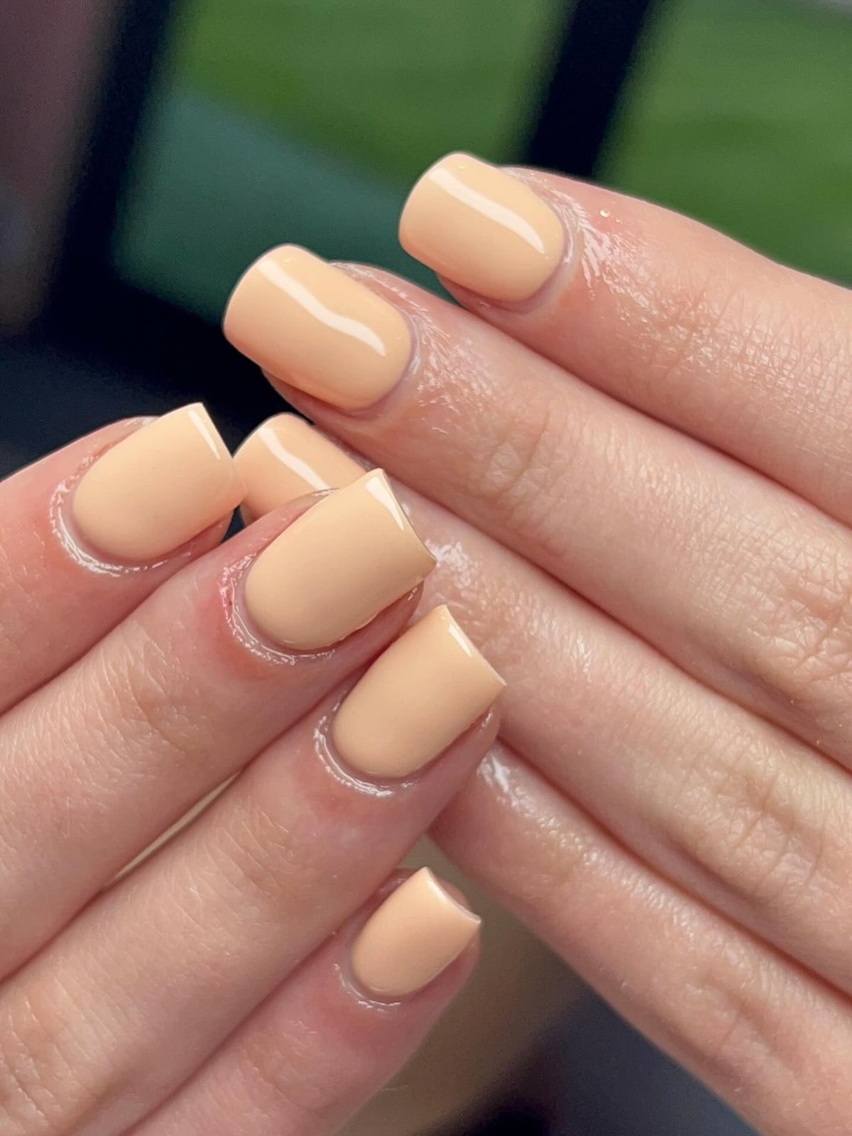 Soft Peach Glossy Short Square Nails, With A High Shine Finish Soft Peach Glossy Short Square Nails, With A High Shine Finish — Short Peach Nails 2027