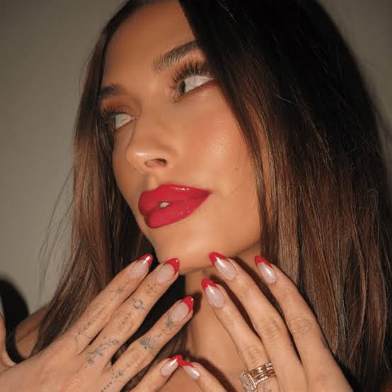 Short Square Bright Red French Tips Short Square Bright Red French Tips — Short Red French Tip Nails 2027