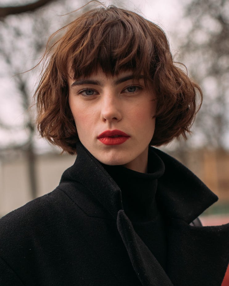 Auburn Bob With Messy Fringe Auburn Bob With Messy Fringe — Short Relaxed Hairstyles 2027