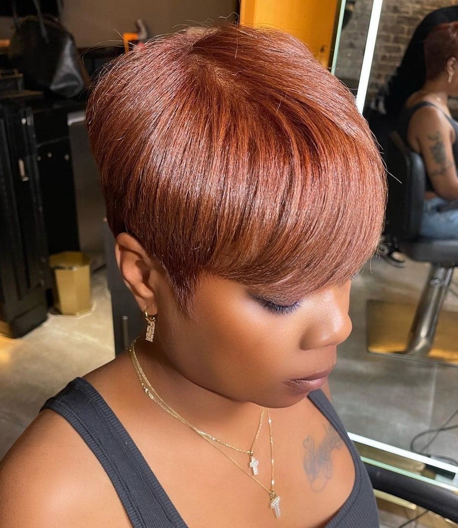 Copper Red Pixie With Smooth Layers Copper Red Pixie With Smooth Layers — Short Relaxed Hairstyles 2027