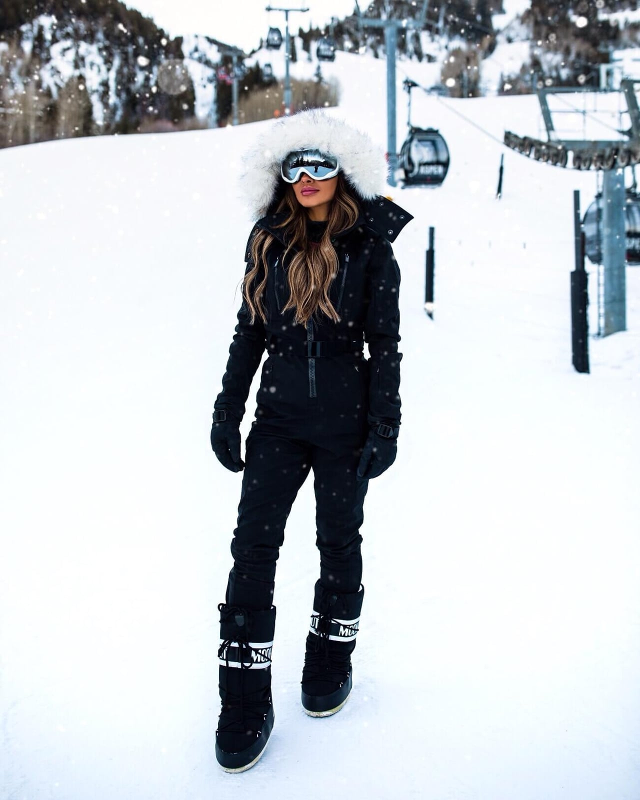 Olive green velvet puffer jacket over knit layers Olive green velvet puffer jacket over knit layers — Ski Trip Outfits 2027