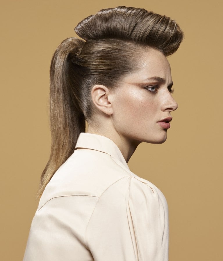Medium Brown High Ponytail Volume Medium Brown High Ponytail Volume — Slick Back Hairstyles 2027