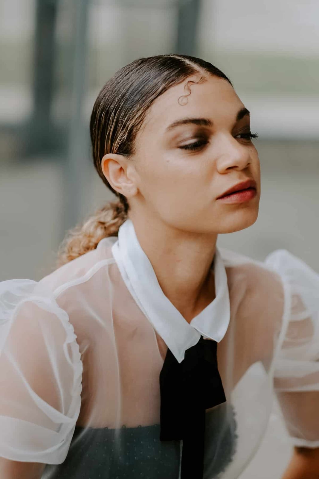 Dark Brown Wavy Ponytail Wet Look Dark Brown Wavy Ponytail Wet Look — Slick Back Hairstyles 2027