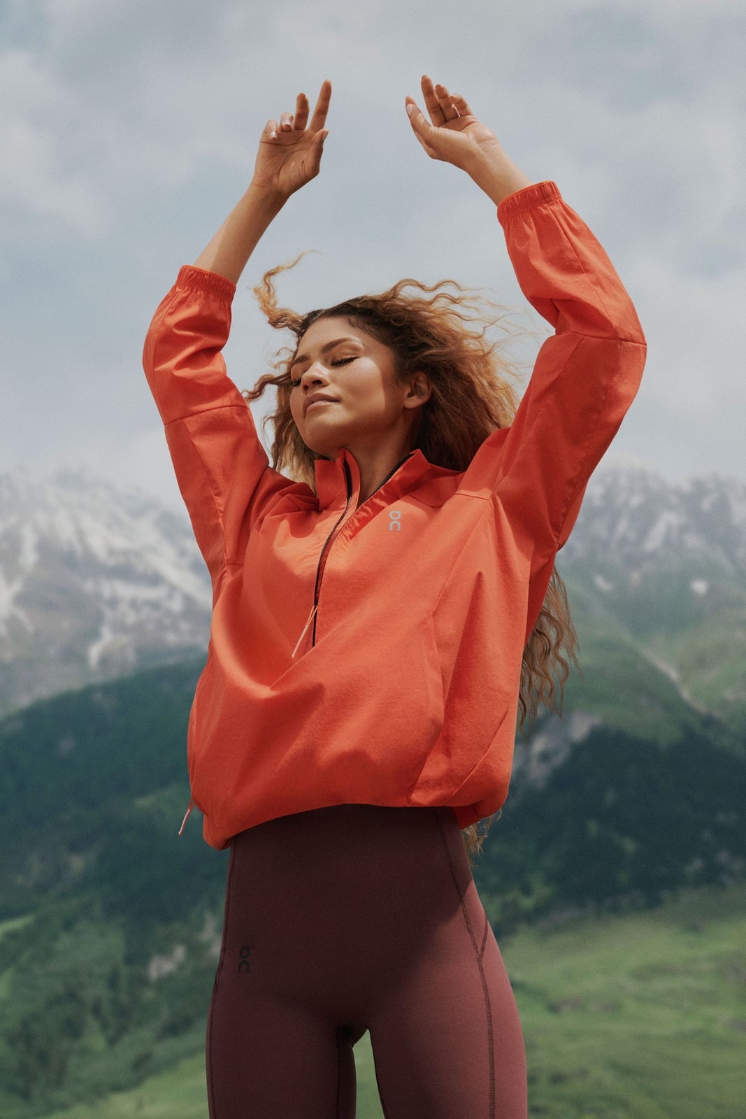 Bright orange jacket with maroon athletic leggings, Close-Up Take Bright orange jacket with maroon athletic leggings, Close-Up Take — Sporty Athletic Outfits 2027