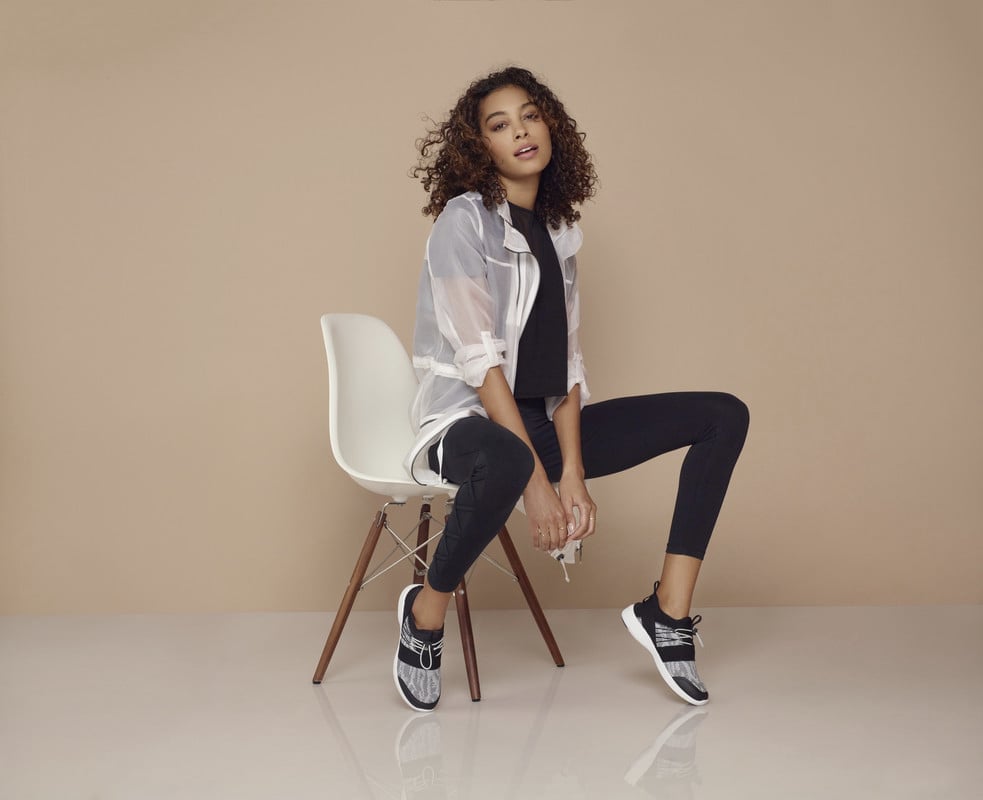 Sheer white jacket over black athletic wear Sporty Athletic Outfits 2027