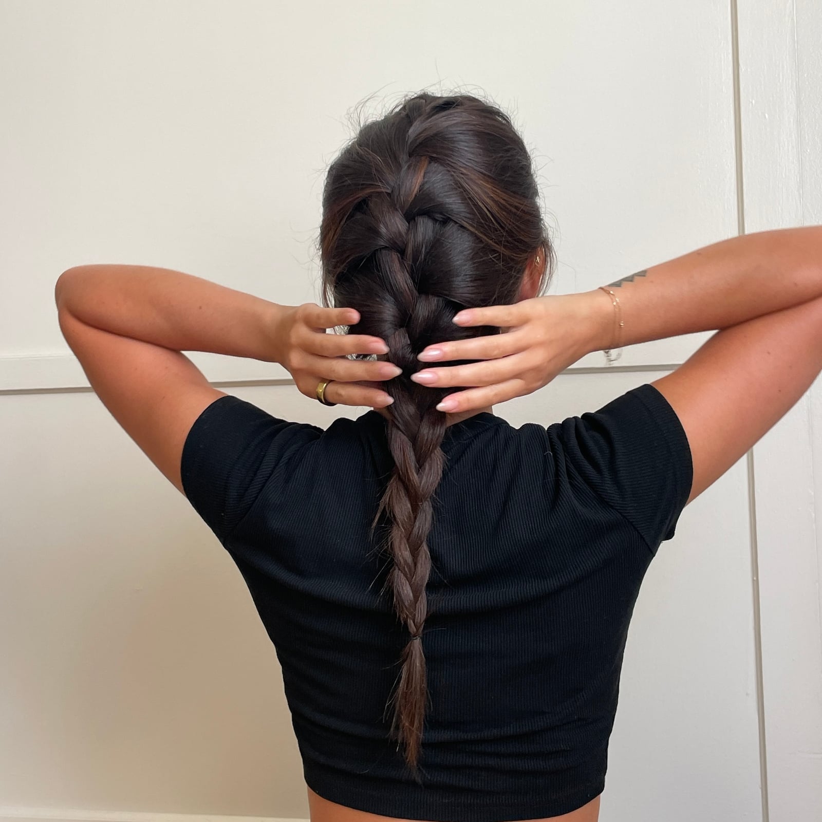 Single Neat French Braid Single Neat French Braid — Sporty Gym Hairstyles 2027