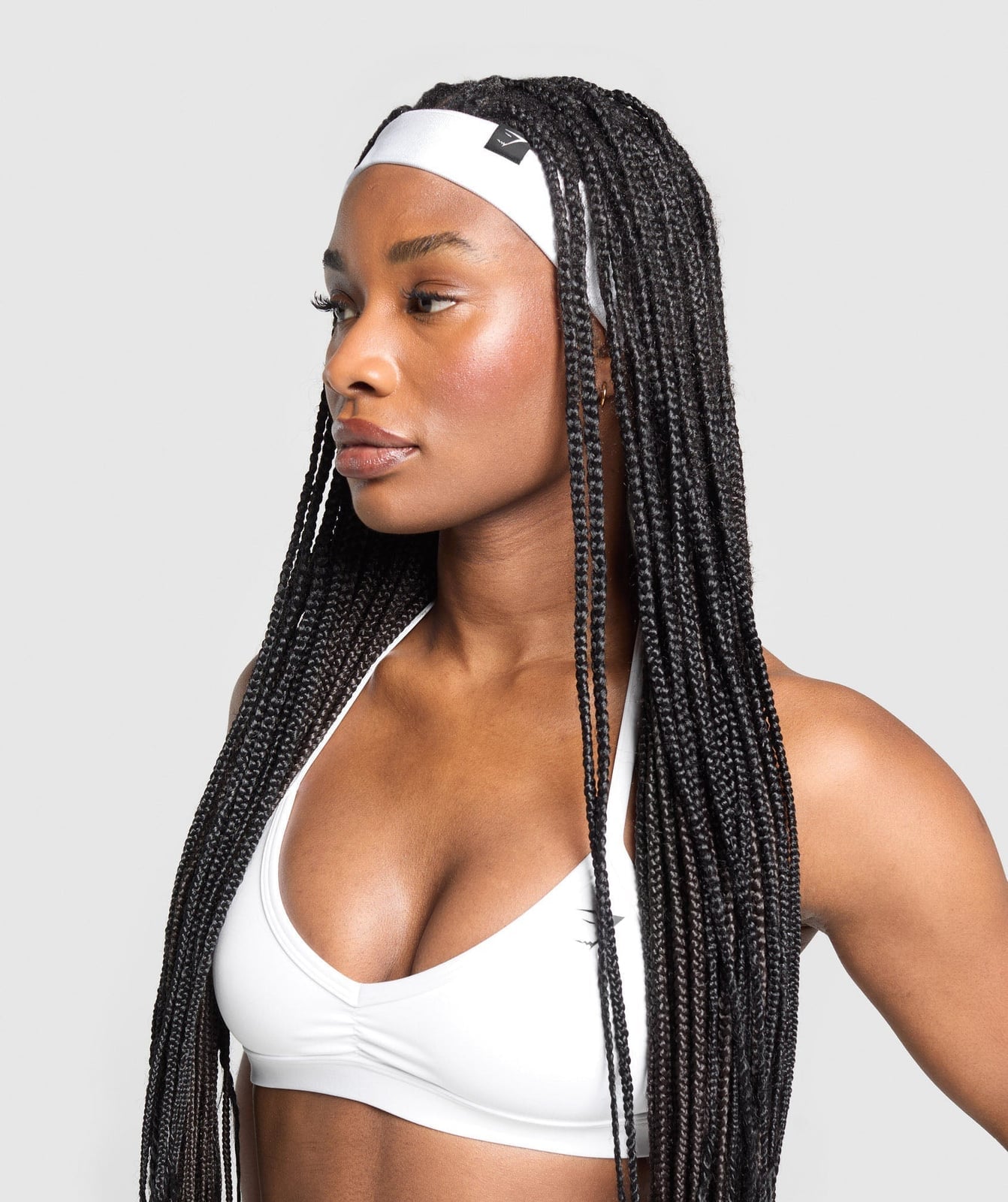 Long Neat Braids With White Headband Long Neat Braids With White Headband — Sporty Gym Hairstyles 2027