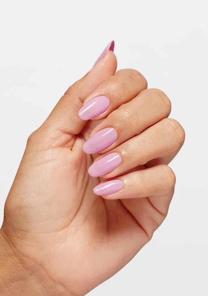 Solid Pale Lilac Glossy Almond Nails Solid Pale Lilac Glossy Almond Nails — Spring Wedding Nails 2027