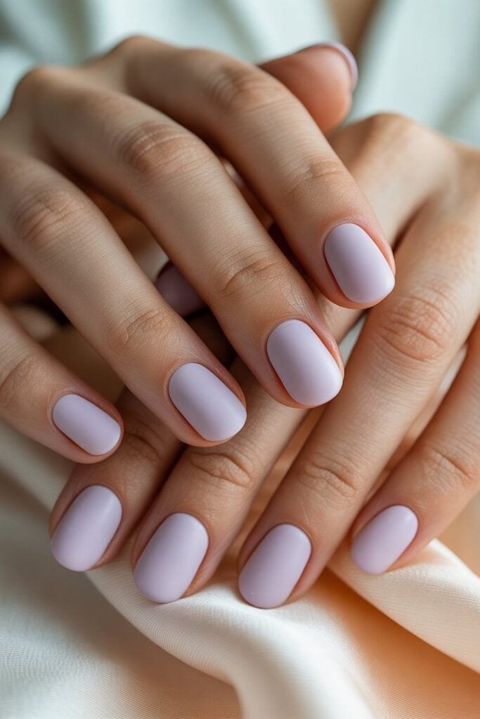 Short Almond Glossy Neutral Beige Nude Nails Short Almond Glossy Neutral Beige Nude Nails — Summer Wedding Nails 2027