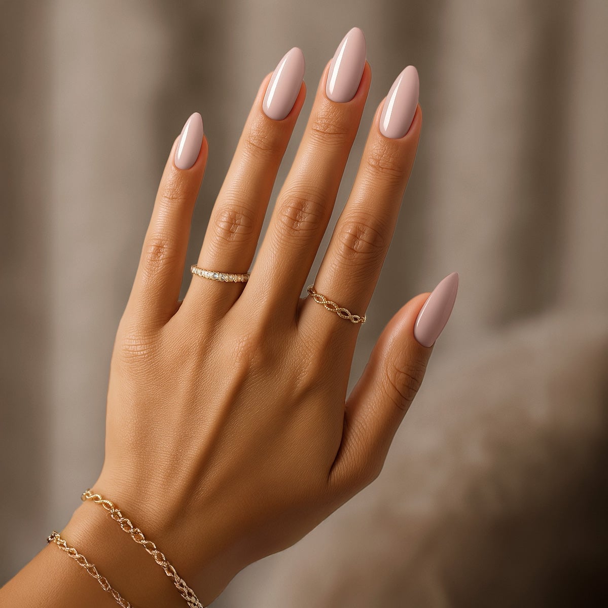 Medium Almond Soft Pinky Taupe Creamy Glossy Nails Medium Almond Soft Pinky Taupe Creamy Glossy Nails — Taupe Nails 2027