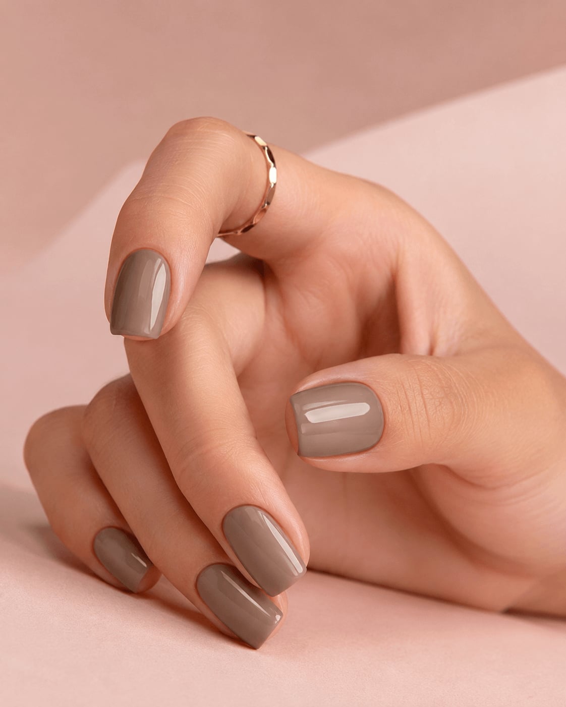 Short Square Neutral Taupe Polish Short Square Neutral Taupe Polish — Taupe Nails 2027