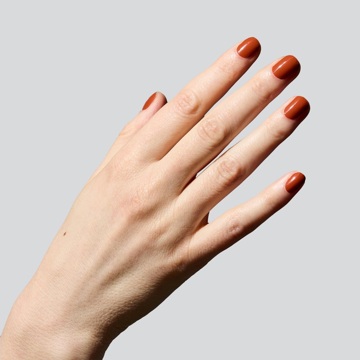 Glossy Burnt Orange Short Square Glossy Burnt Orange Short Square — Terracotta Nails 2027