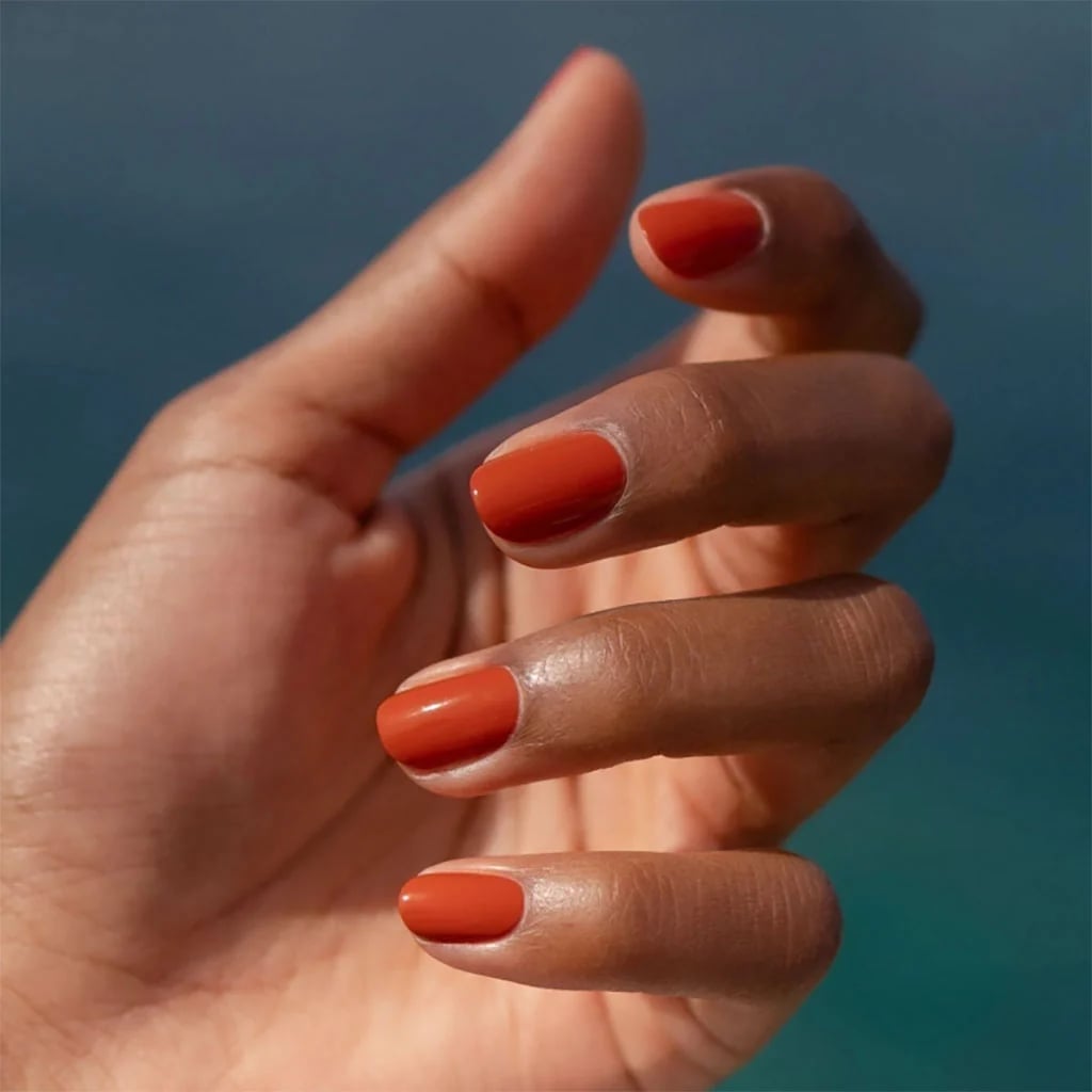 Vibrant Glossy Burnt Orange Short Oval Vibrant Glossy Burnt Orange Short Oval — Terracotta Nails 2027