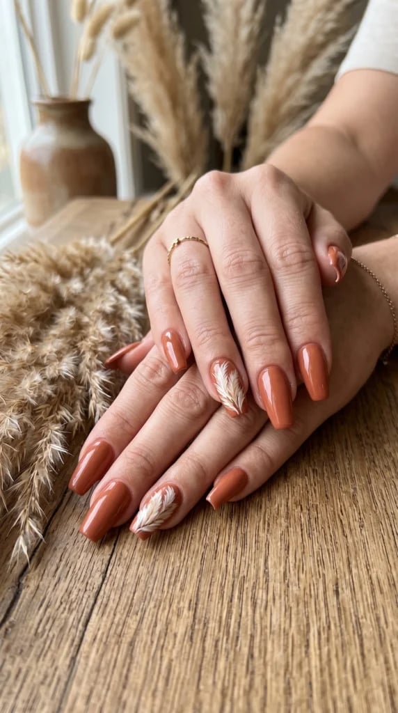 Long Coffin Terracotta With Feather Art Long Coffin Terracotta With Feather Art — Terracotta Nails 2027