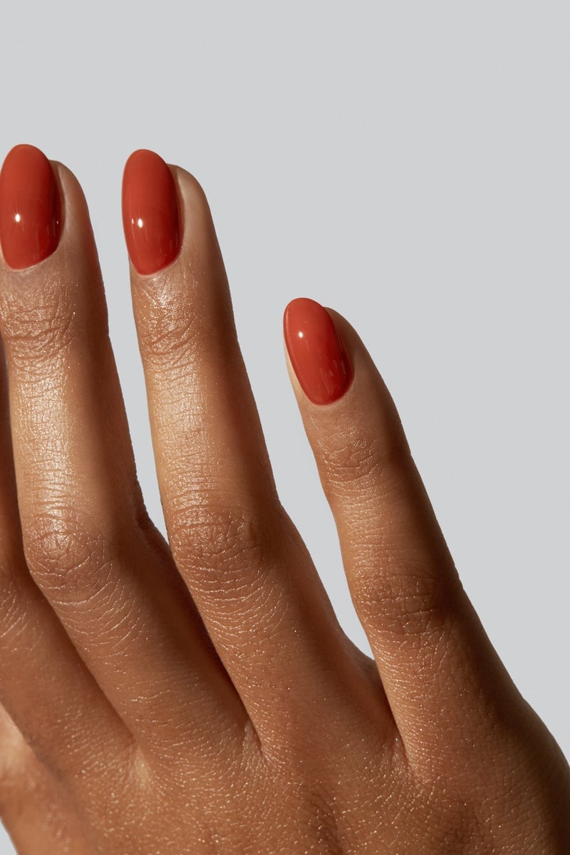 Muted Glossy Terracotta Oval Nails Muted Glossy Terracotta Oval Nails — Terracotta Nails 2027