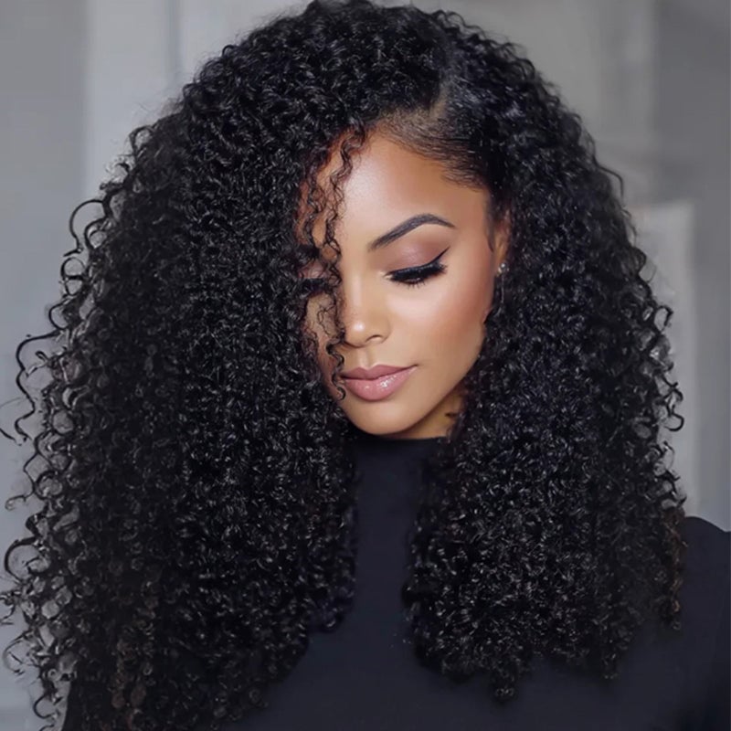 Thick Dark Brown Collarbone Curls With Side Swept Bangs Thick Dark Brown Collarbone Curls With Side Swept Bangs — Tight Curls 2027