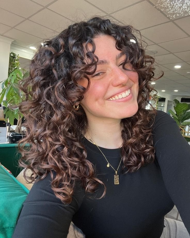 Thick Collarbone Layered Cut With Curtain Bangs Thick Collarbone Layered Cut With Curtain Bangs — Tight Curly Hairstyles 2027