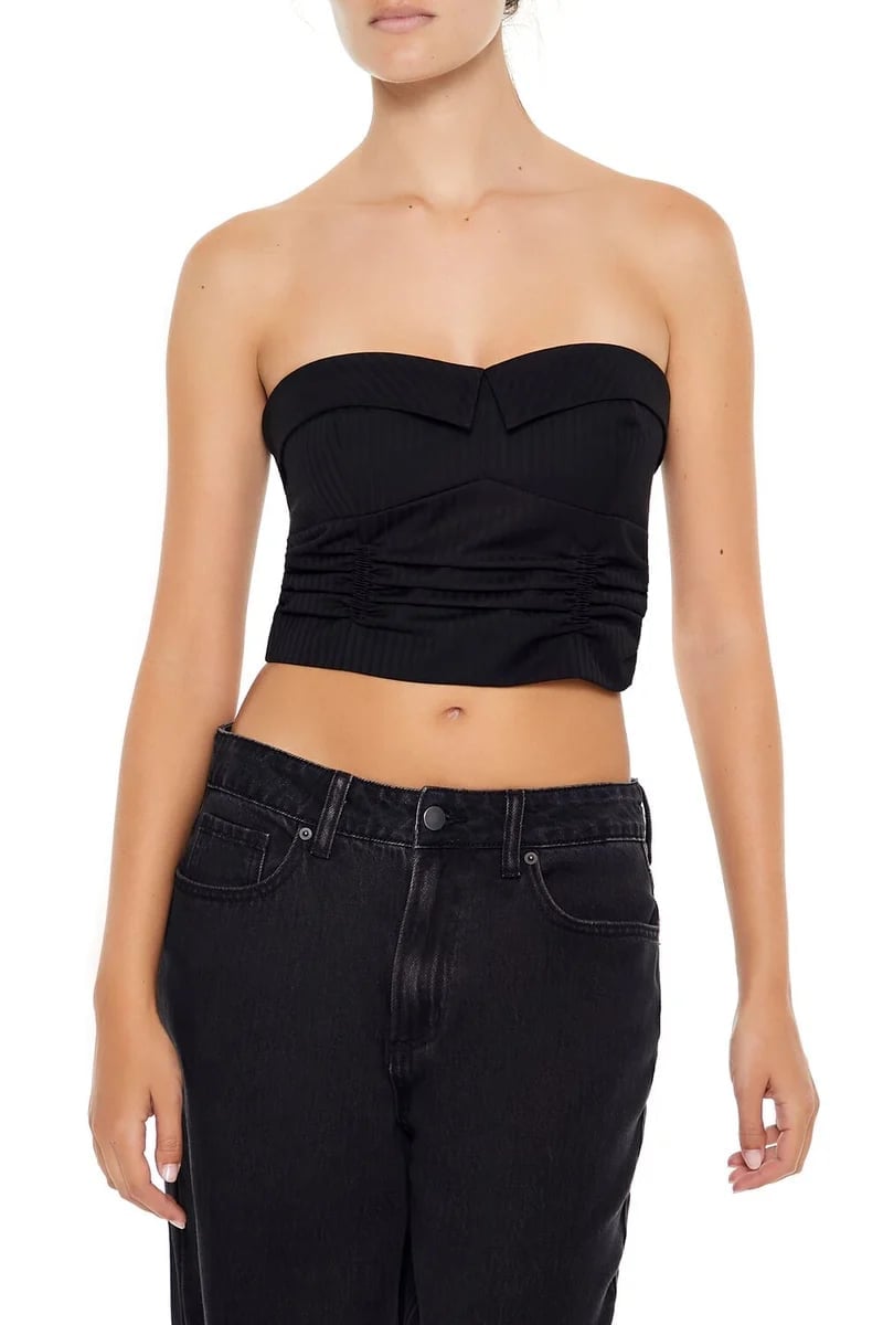 Black Sweetheart Tube Crop Top, Fitted Black Sweetheart Tube Crop Top, Fitted — Tube Crop Top Outfits 2027