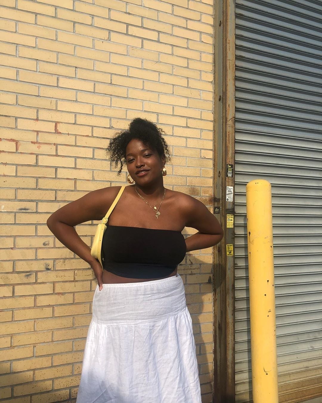 Black Jersey Top Over Tank With White Skirt Black Jersey Top Over Tank With White Skirt — Tube Crop Top Outfits 2027
