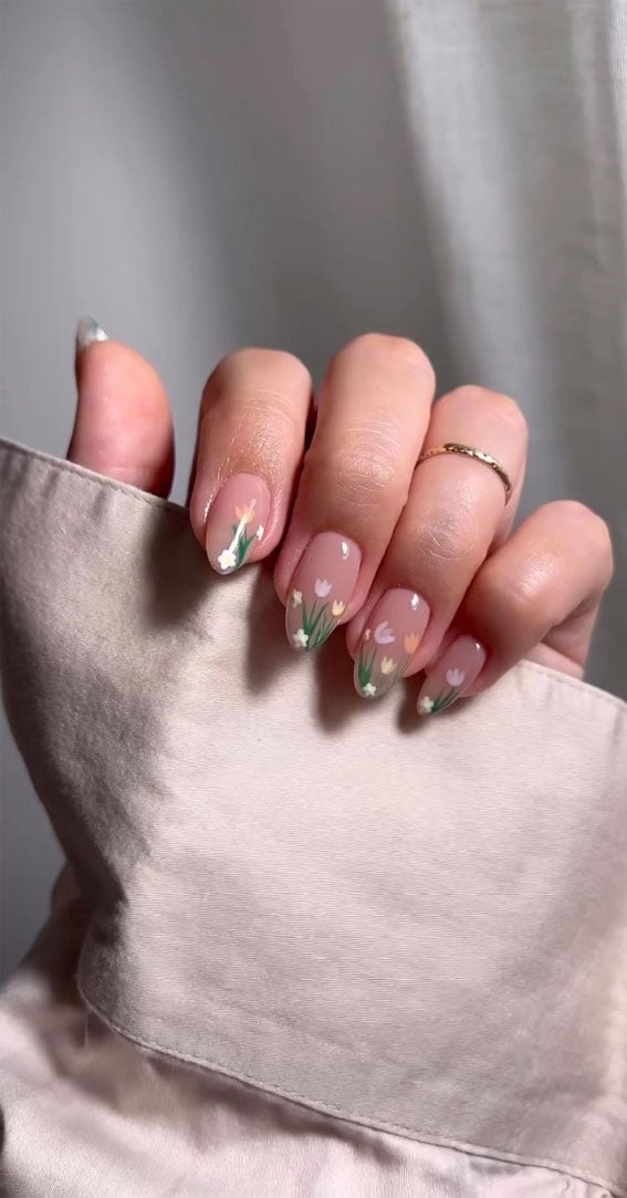 Medium Oval Sheer Nude Tulip Field Nails Medium Oval Sheer Nude Tulip Field Nails — Tulip Flower Nails 2027