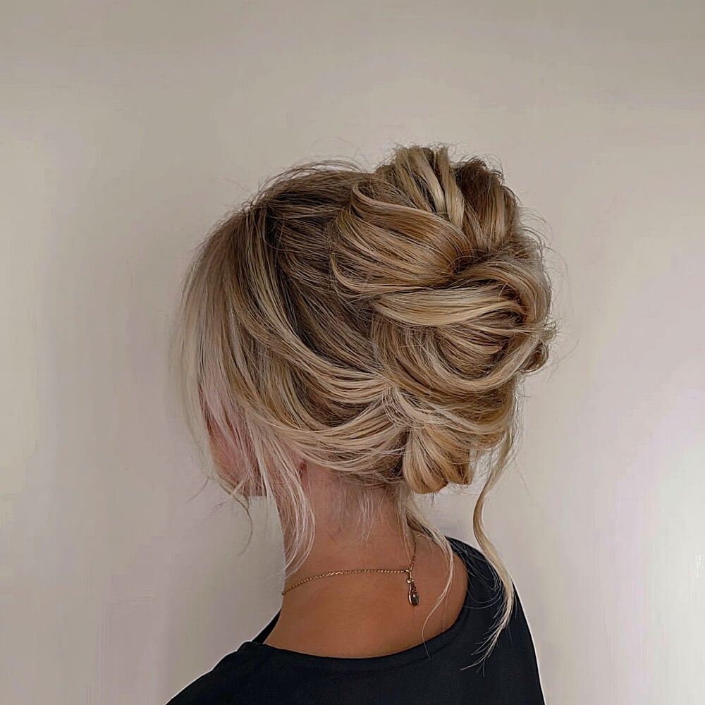 Messy Voluminous Blonde Twisted Bun Messy Voluminous Blonde Twisted Bun — Twisted Bun Hairstyles 2027