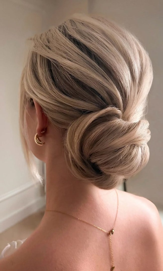 Soft Beige Blonde Low Twisted Bun Soft Beige Blonde Low Twisted Bun — Twisted Bun Hairstyles 2027