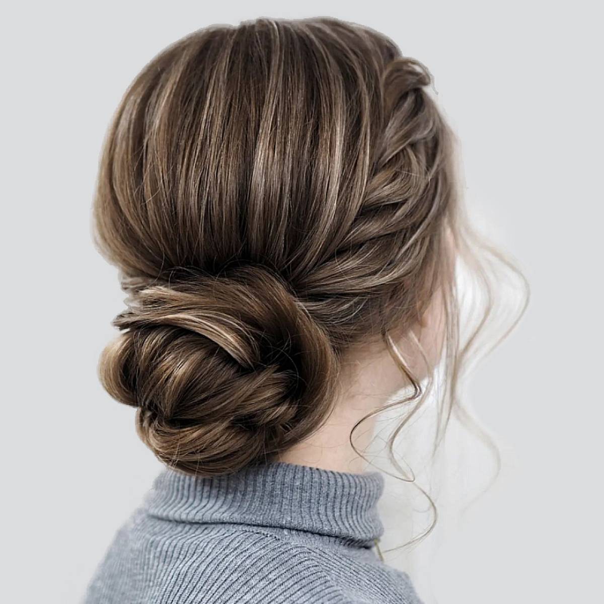 Medium Brown Braided Twisted Bun With Soft Waves Medium Brown Braided Twisted Bun With Soft Waves — Twisted Bun Hairstyles 2027
