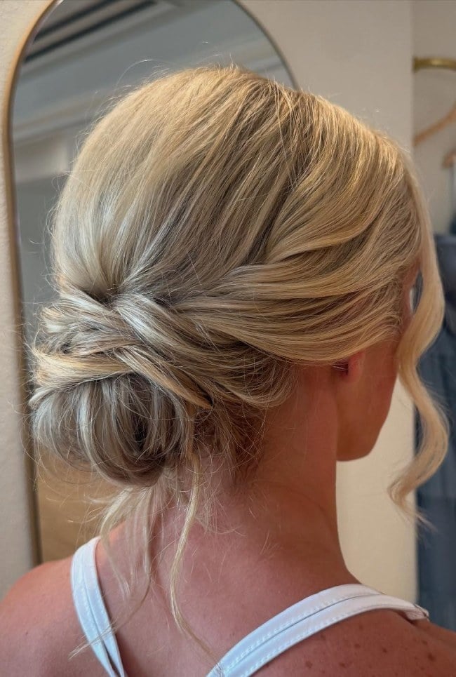 Romantic Low Textured Twisted Bun Romantic Low Textured Twisted Bun — Twisted Bun Hairstyles 2027