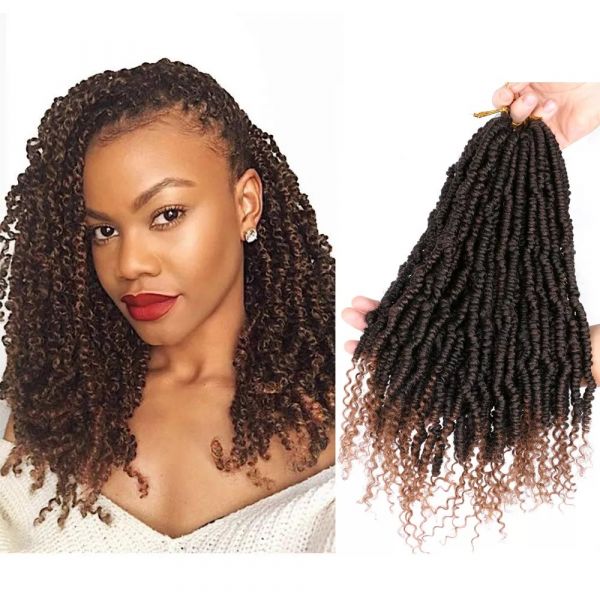 Shoulder Length Ombre Brown Layered Twists — Twists Crochet Braids 2027