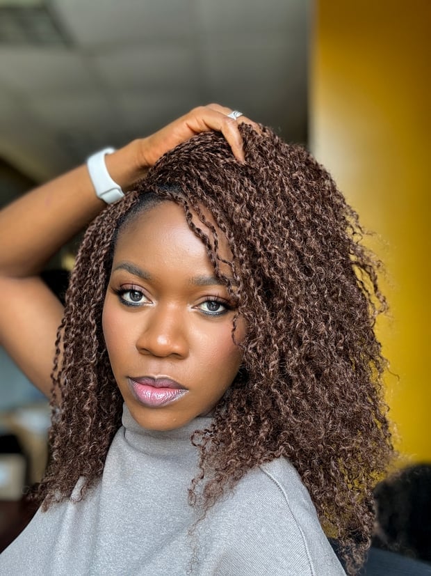 Collarbone Length Dark Brown Crochet Braids Twists — Twists Crochet Braids 2027